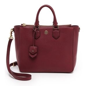 Tory Burch Burgandy Tote Crossbody